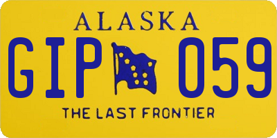AK license plate GIP059