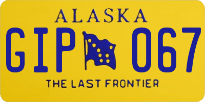 AK license plate GIP067