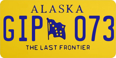 AK license plate GIP073