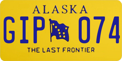 AK license plate GIP074