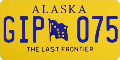 AK license plate GIP075