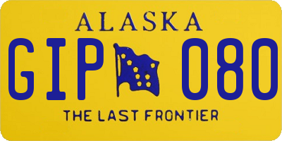 AK license plate GIP080
