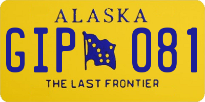 AK license plate GIP081