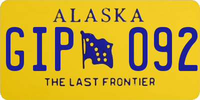 AK license plate GIP092