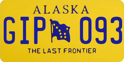 AK license plate GIP093