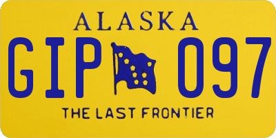 AK license plate GIP097