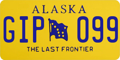 AK license plate GIP099