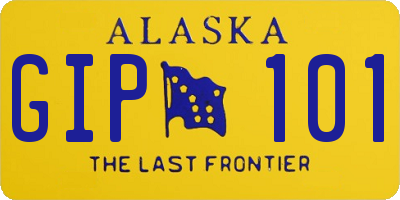 AK license plate GIP101