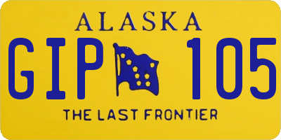AK license plate GIP105
