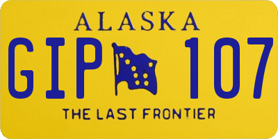 AK license plate GIP107