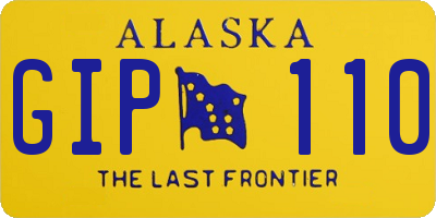 AK license plate GIP110