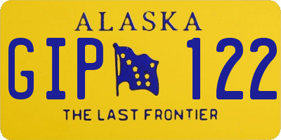 AK license plate GIP122