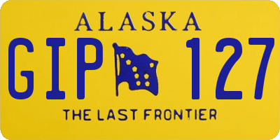 AK license plate GIP127