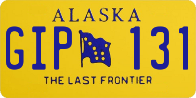 AK license plate GIP131