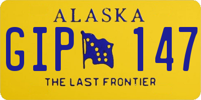 AK license plate GIP147