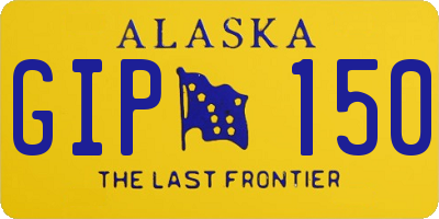AK license plate GIP150