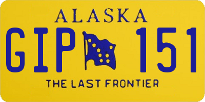 AK license plate GIP151