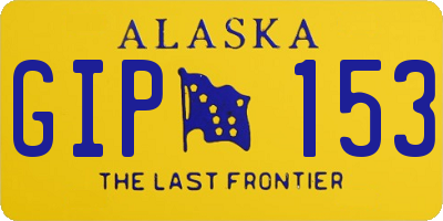 AK license plate GIP153