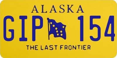 AK license plate GIP154