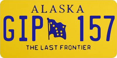 AK license plate GIP157