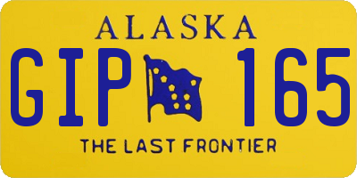 AK license plate GIP165