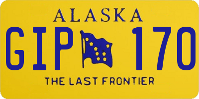 AK license plate GIP170