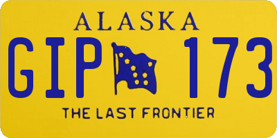 AK license plate GIP173