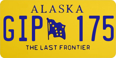 AK license plate GIP175