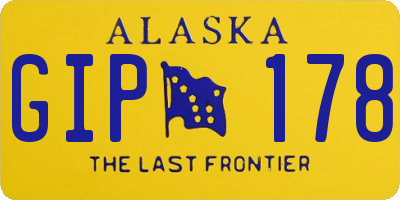 AK license plate GIP178