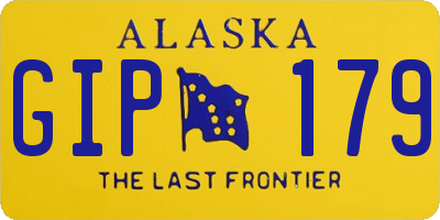 AK license plate GIP179
