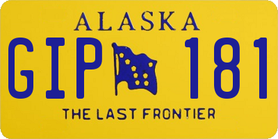 AK license plate GIP181