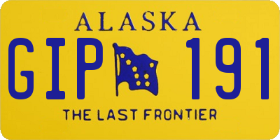 AK license plate GIP191