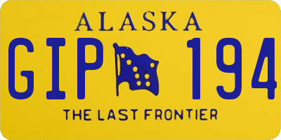 AK license plate GIP194