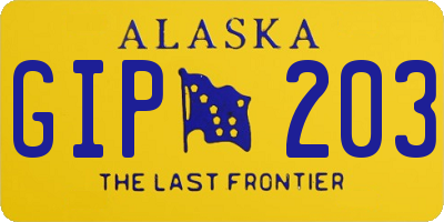 AK license plate GIP203