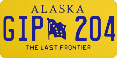 AK license plate GIP204