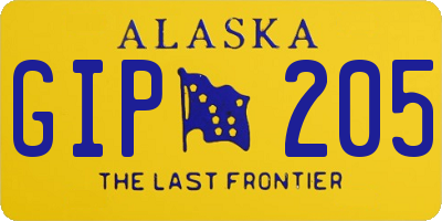 AK license plate GIP205