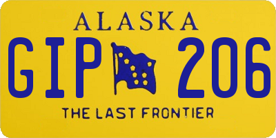 AK license plate GIP206