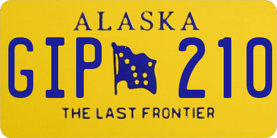 AK license plate GIP210