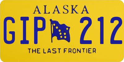 AK license plate GIP212