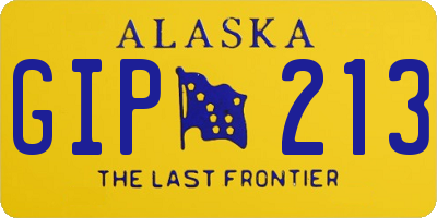 AK license plate GIP213