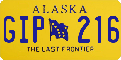 AK license plate GIP216