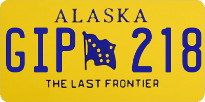 AK license plate GIP218