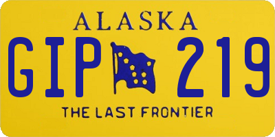 AK license plate GIP219