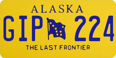AK license plate GIP224
