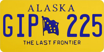 AK license plate GIP225