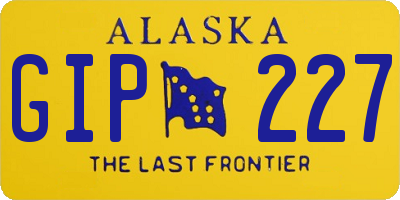 AK license plate GIP227
