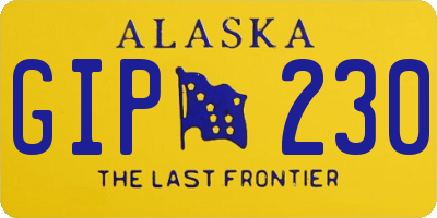 AK license plate GIP230
