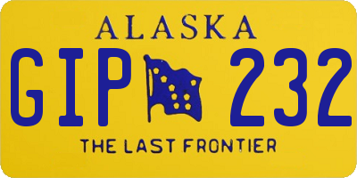 AK license plate GIP232