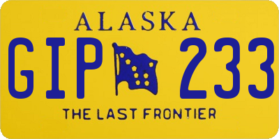 AK license plate GIP233