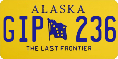 AK license plate GIP236